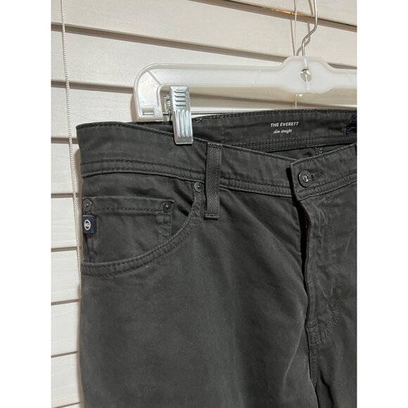 AG Adriano Goldschmied The Everett Slim Straight Black Pants - Size 33x34 - Picture 2 of 5